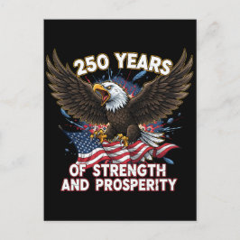 250 År av Styrka Örn Patriotisk Vykort