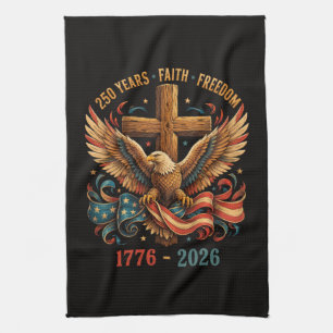 250 år av tro och frihet Patriotisk örn Kökshandduk