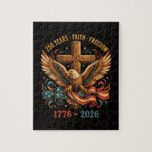 250 år av tro och frihet Patriotisk örn Pussel