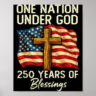 250 år av välsignelse Nationell kristen USA 250-år Poster