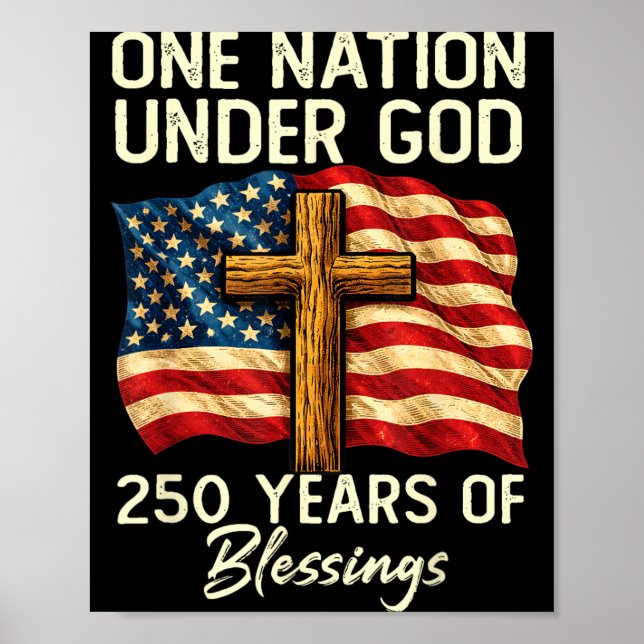 250 år av välsignelse Nationell kristen USA 250-år Poster (Framsidan)
