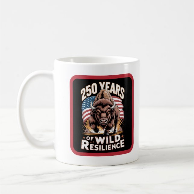 250 år av vild motståndskraft Bison Kaffemugg (Vänster)