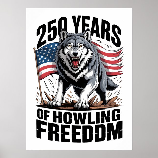 250 år av ylande frihet Vargkonst Poster (Framsidan)