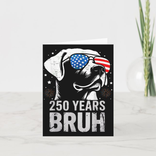 250 år Bruh Patriotisk Labrador Retriever Hund Kort (Framsida)