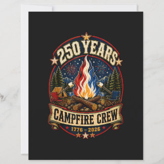 250 år Campfire Crew 1776 2026 250-års 4:e Juli C