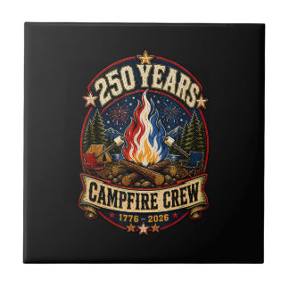 250 år Campfire Crew 1776 2026 250-års 4:e juli C Kakelplatta