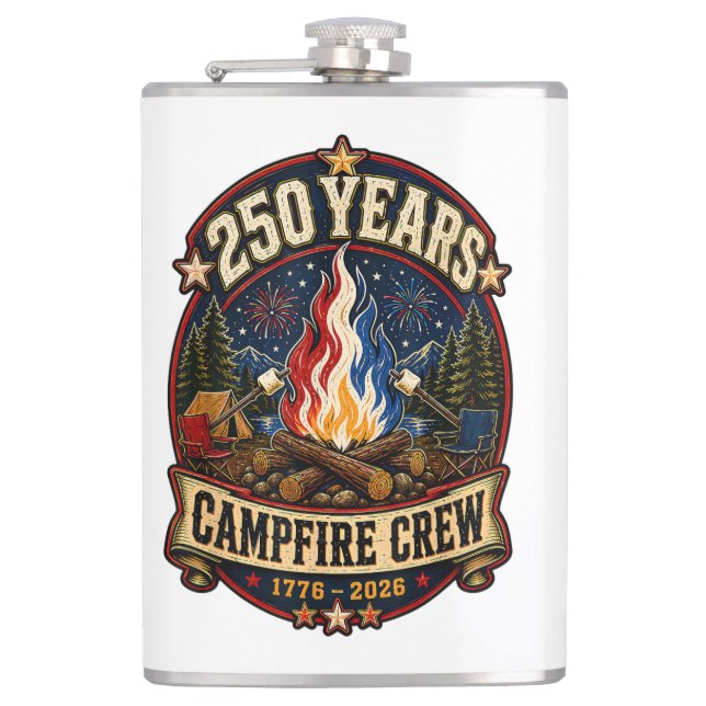 250 år Campfire Crew 1776 2026 250-årsjubileum 4:e Fickplunta (Framsidan)