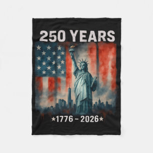 250 år Flagga Staty Liberty 1776-2026 250-årsjubil Fleecefilt