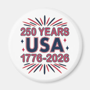 250 år Förenta staterna   1776-2026 Semiquincenten Magnet