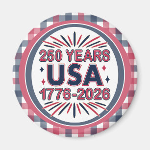 250 år Förenta staterna 1776-2026 Semiquincenten Magnet