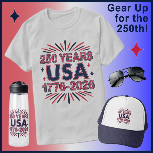 250 år Förenta staterna | 1776-2026 Semiquincenten T Shirt (Skapare uppladdad)