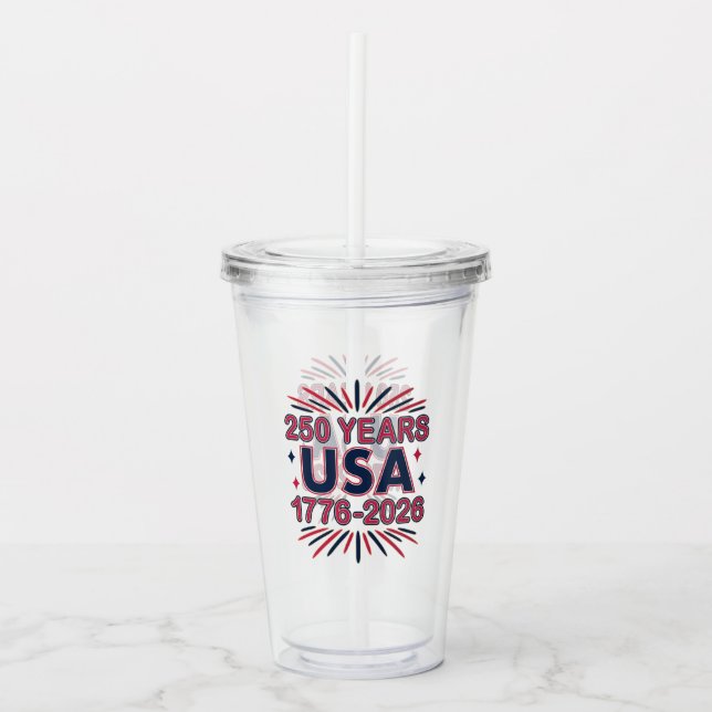 250 år Förenta staterna | 1776-2026 Semiquincenten Take Away Mugg (Framsida)