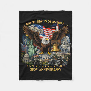 250 år Frihetsgudinnan Amerikanska Landmärken 4:e Fleecefilt