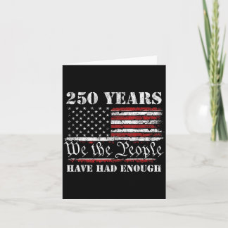 250 år har haft nog USA Flagga 250-årsjubileum Kort