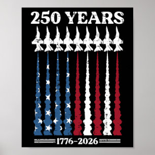 250 år Jetrök US Flagga 250-årsjubileum Män  Poster