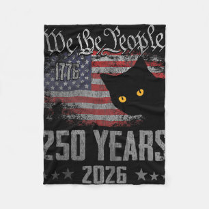 250 år katt amerikansk flagga 250-årsjubileum 4:e fleecefilt