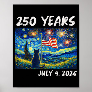 250 år katt stjärnkväll 4 juli 250-årsjubileum poster