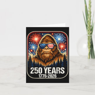 250 år Patriotisk Bigfoot 1776-2026 250-årsjubileu Kort