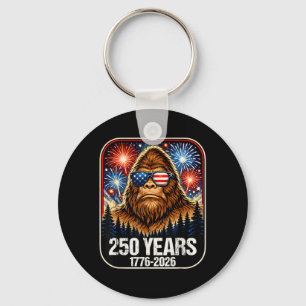 250 år Patriotisk Bigfoot 1776-2026 250-årsjubileu Nyckelring