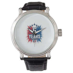 250 år patriotisk jets jubileumsvektordesign armbandsur