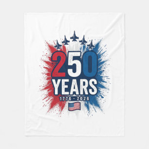 250 år patriotisk jets jubileumsvektordesign fleecefilt