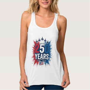 250 år patriotisk jets jubileumsvektordesign linne med racerback 