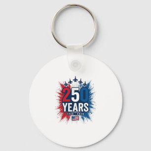 250 år patriotisk jets jubileumsvektordesign nyckelring