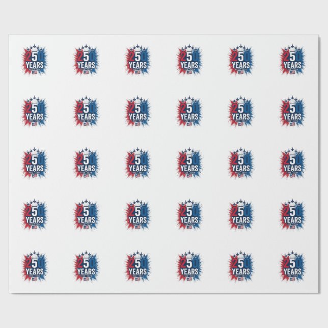 250 år patriotisk jets jubileumsvektordesign presentpapper (Platt)