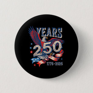 250 år patriotisk stolthet Eagle 1776-2026 - USA Knapp