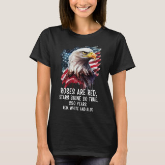 250 år röda vita och blå patriotiska t shirt