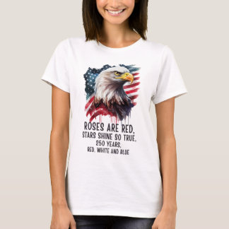 250 år röda vita och blå patriotiska t shirt