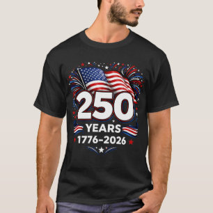 250 år självständighet Patriotiska fyrverkerier Sv T Shirt