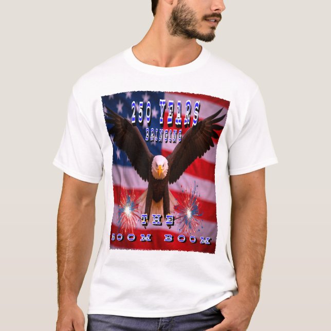 250 år som ger en stor explosion t shirt (Framsida)
