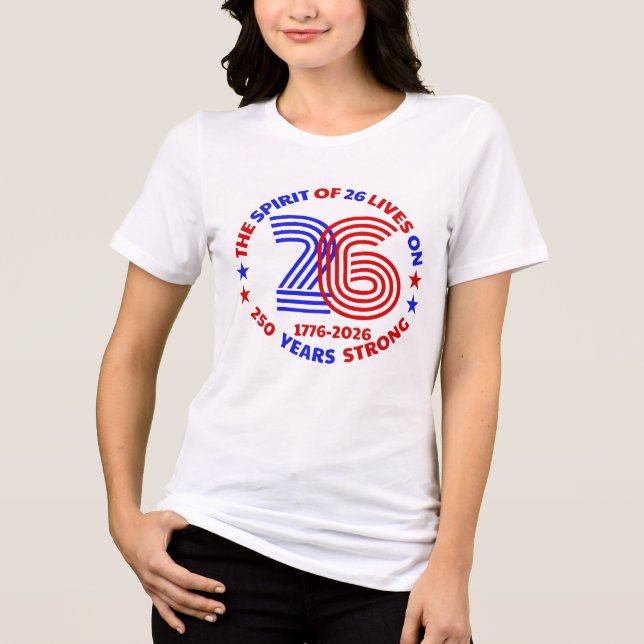 250 ÅR STARK: 26 LEVER PÅ SPRITT T SHIRT (Framsida)