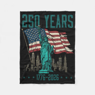 250 år Staty of Liberty 250-årsjubileum Kvinnor Fleecefilt