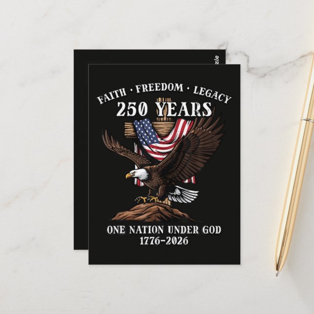 250 år tro frihet arv örn vykort (Fram/Back In Situ)