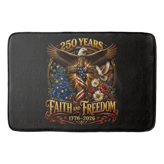 250 år tro och frihet Amerika Badrumsmatta (Framsidan)