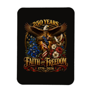 250 år tro och frihet Amerika Magnet