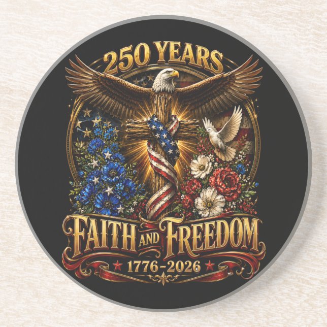 250 år tro och frihet Amerika Underlägg (Framsidan)