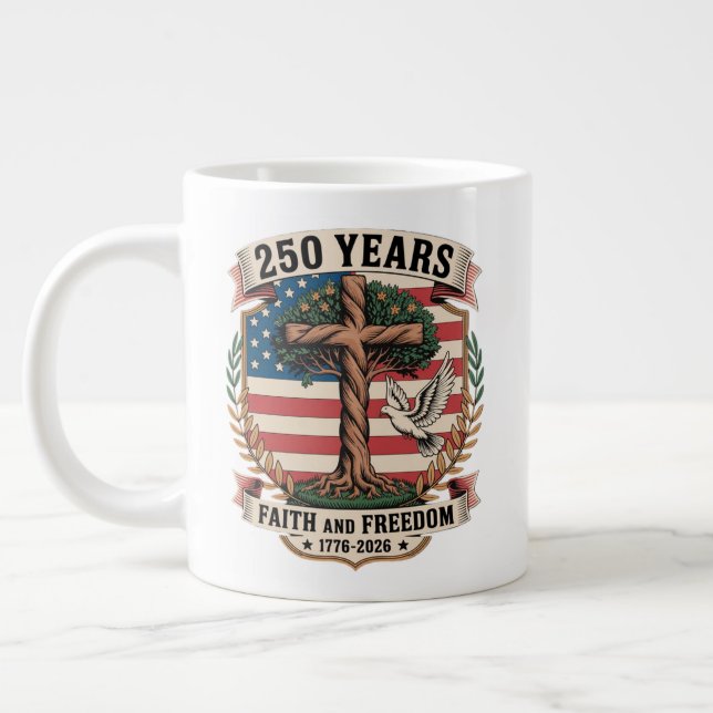 250 år tro och frihet jumbo mugg (Vänster)