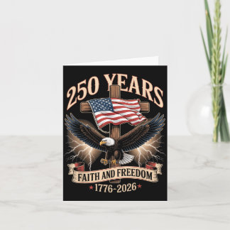 250 år tro och frihet kristen USA 250-årsjubileum Kort