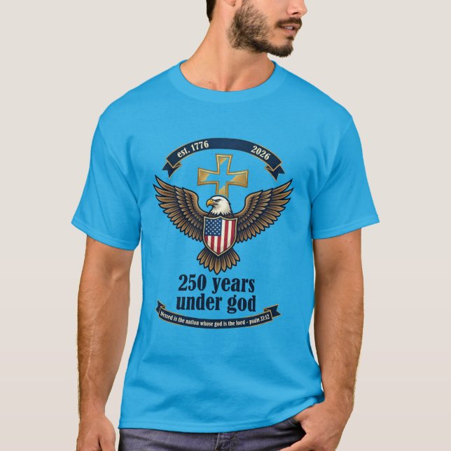 250 år under Gud T Shirt (Framsida)