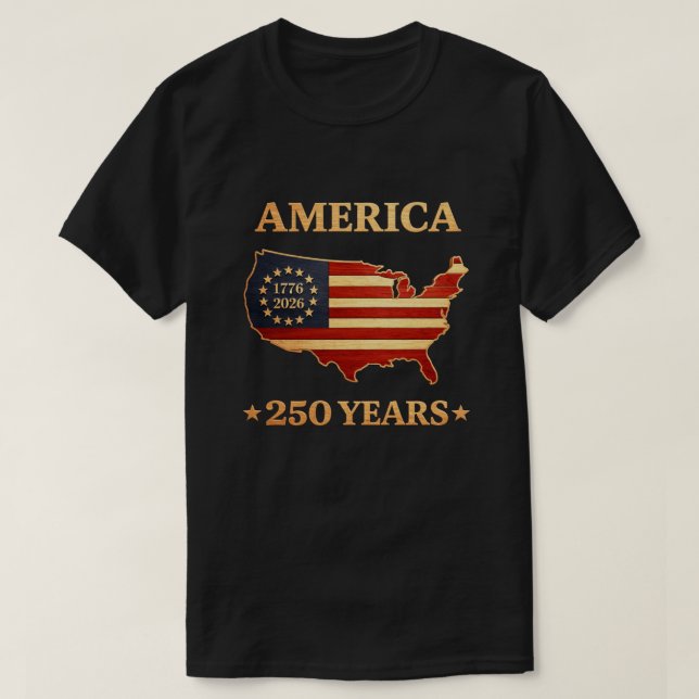 250 år USA -12 T-Shirt (Design framsida)