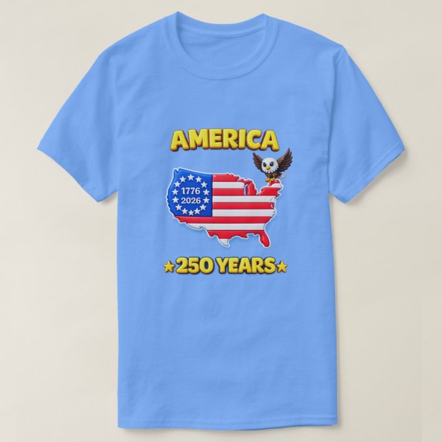 250 år USA -14 T-shirt (Design framsida)