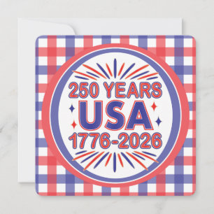 250 år USA 1776–2026 Semiquincentennial Inbjudningar