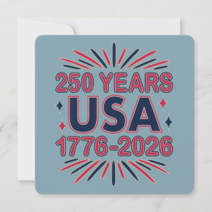 250 år USA 1776–2026 Semiquincentennial Inbjudningar