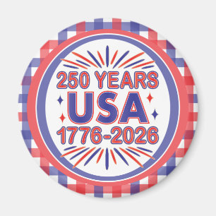 250 år USA 1776–2026 Semiquincentennial Magnet
