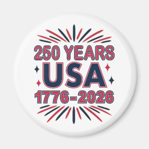 250 år USA   1776–2026 Semiquincentennial Magnet