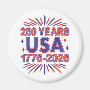 250 år USA 1776–2026 Semiquincentennial Magnet
