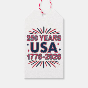 250 år USA 1776–2026 Semiquincentennial Presentetikett